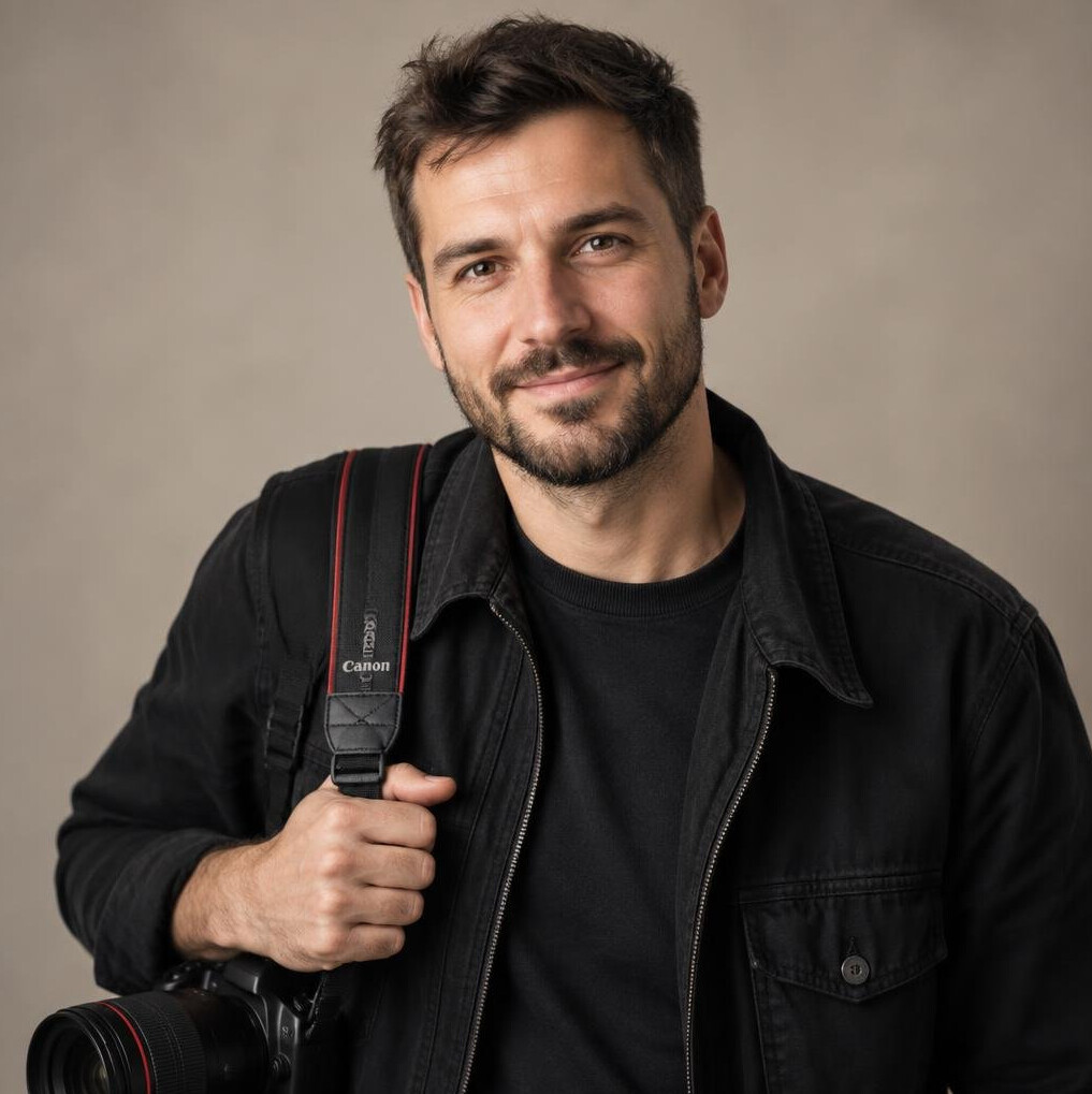 Studio portrait of a male fashion photographer